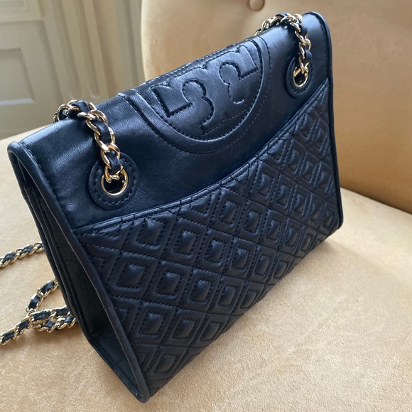 Handbags - Fleming Medium Quilted Saffiano Leather Bag, Black